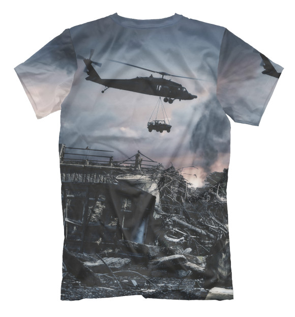Мужская футболка с изображением Чернобыль цвета Белый