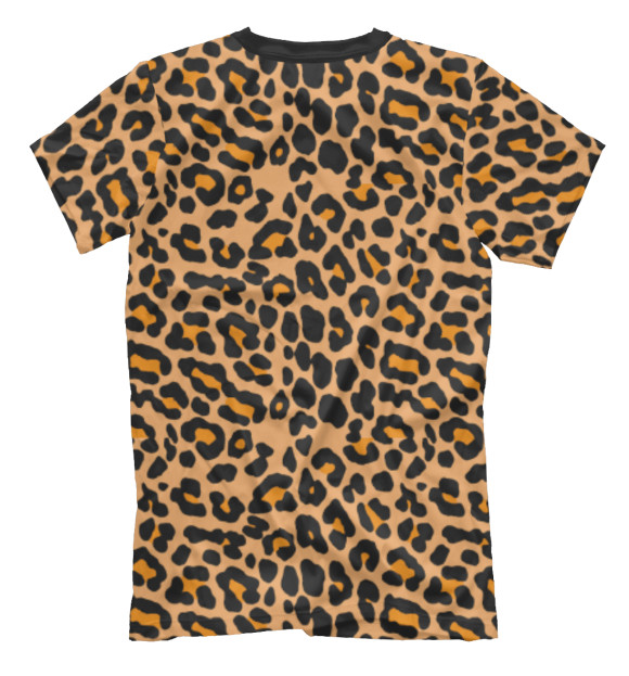 Мужская футболка с изображением Panthera pardus цвета Белый