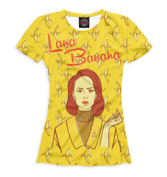 Женская футболка с изображением Lana Banana цвета Белый