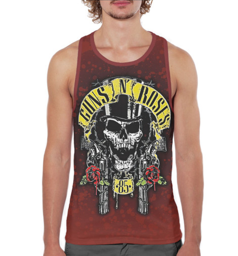 Майки борцовки Print Bar, Белый, Guns N' Roses