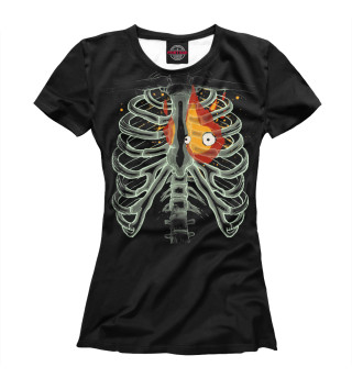 Женская футболка Сердце в огне
