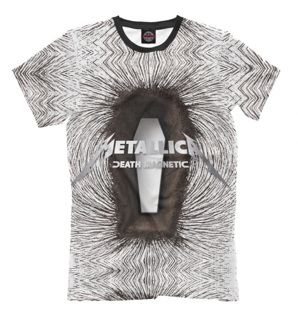 Мужская футболка с изображением Metallica Death Magnetic цвета Бежевый