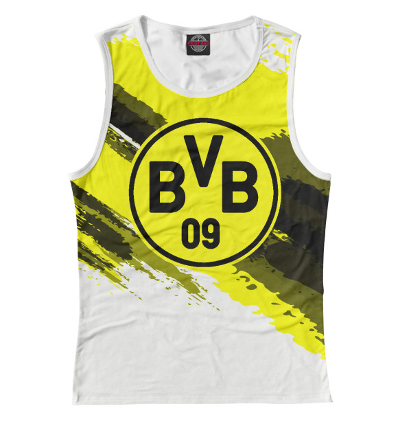Женская майка с изображением Borussia цвета Белый