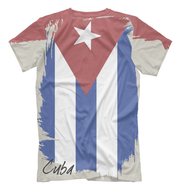 Мужская футболка с изображением Фидель Кастро - Куба цвета Белый