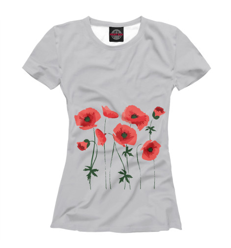 

Футболки Print Bar, Белый, Маки