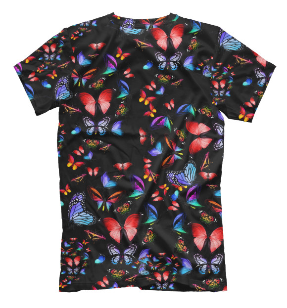 Мужская футболка с изображением Butterfly цвета Белый