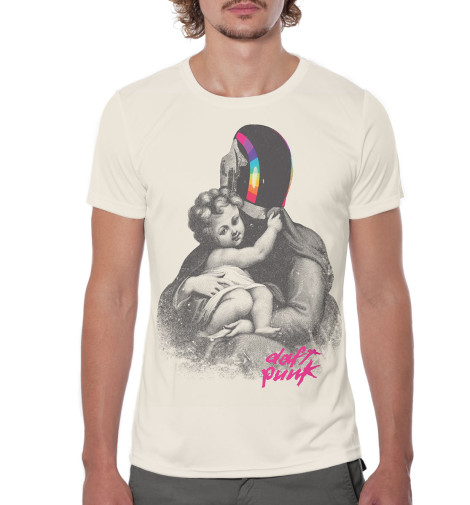 

Футболки Print Bar, Бежевый, Daft Punk