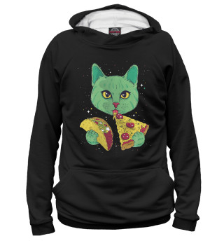 Худи для мальчика Cat Eating Pizza and Taco
