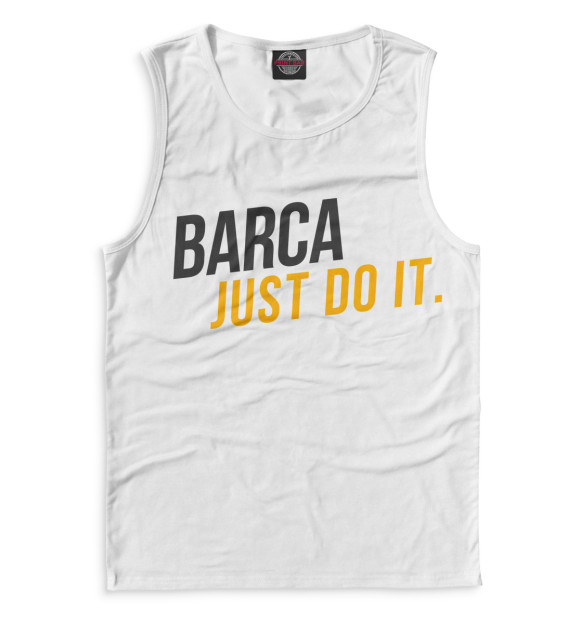 Мужская майка с изображением Barca цвета Белый