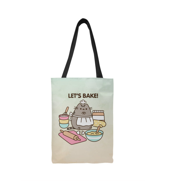 Сумка-шоппер с изображением Pusheen Let's Bake цвета 