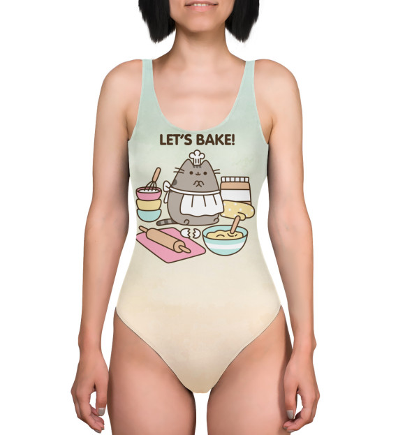 Купальник-боди с притом Pusheen Let's Bake цвета  Купальник-боди с изображением Pusheen Let's Bake цвета