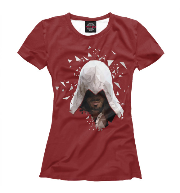 Футболка для девочек с изображением Assassin's Creed — Эцио Аудиторе цвета Белый