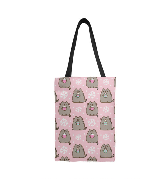 Сумка-шоппер с изображением Pusheen Уютный Паттерн цвета 