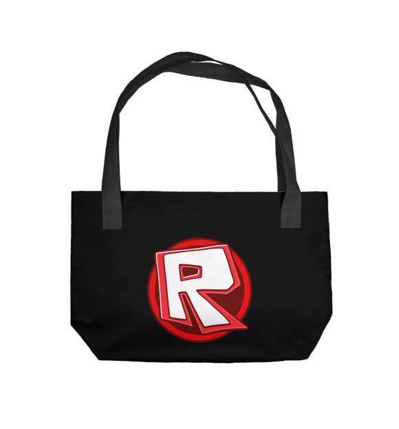 Пляжная сумка с изображением Roblox Logo цвета 