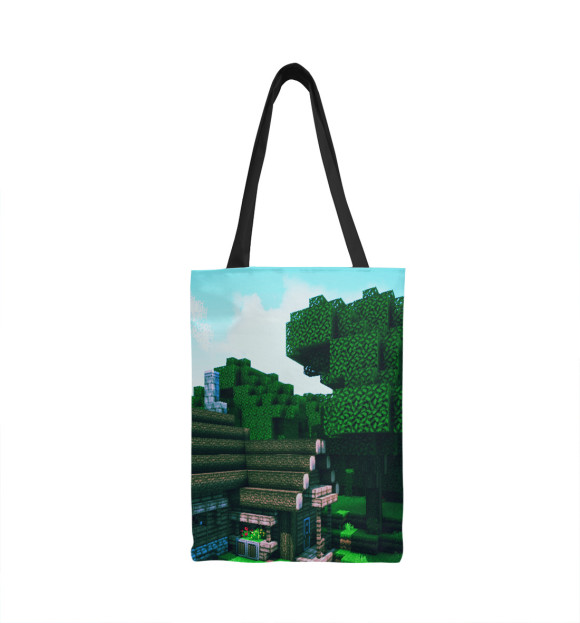 Сумка-шоппер с изображением Minecraft цвета 