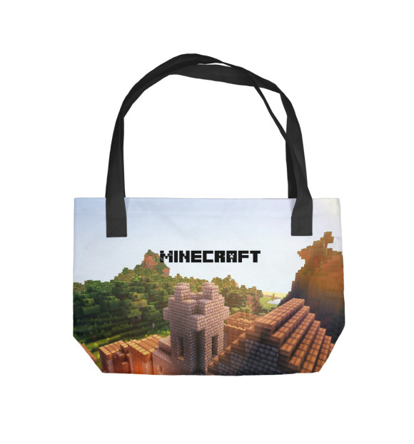 Пляжная сумка с изображением Minecraft collection 2019 цвета 
