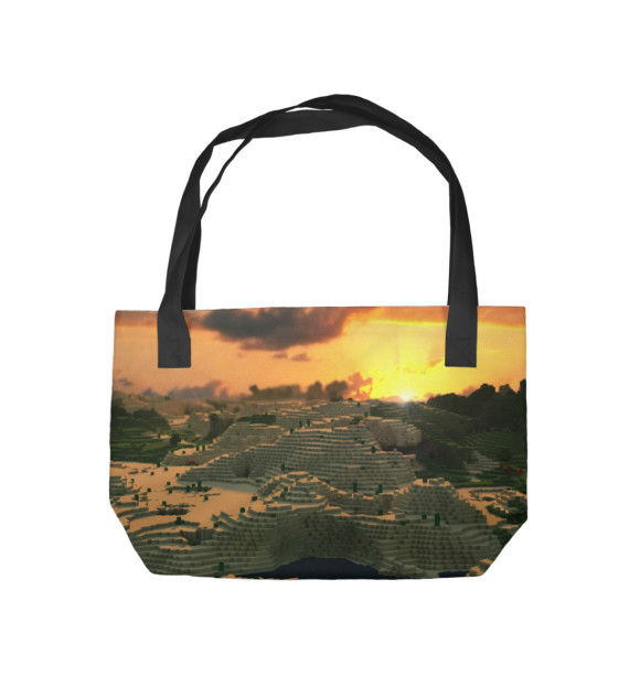 Пляжная сумка с изображением Minecraft collection цвета 