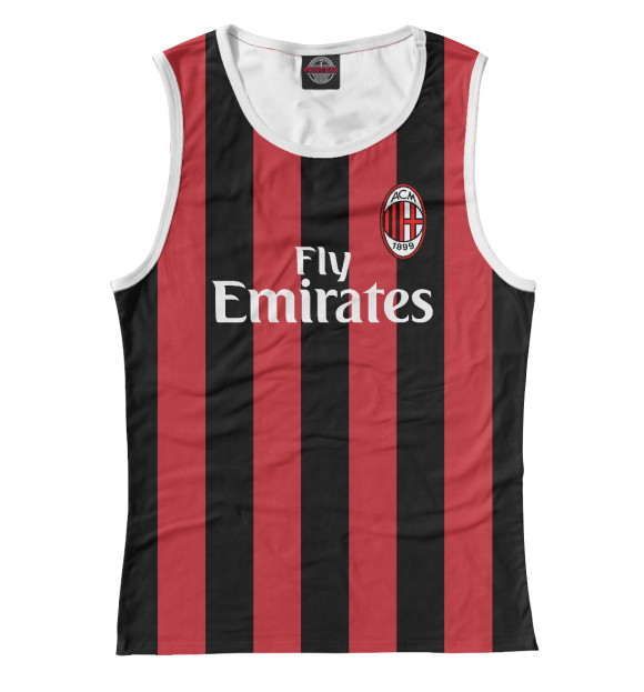 Женская майка с изображением AC Milan цвета Белый