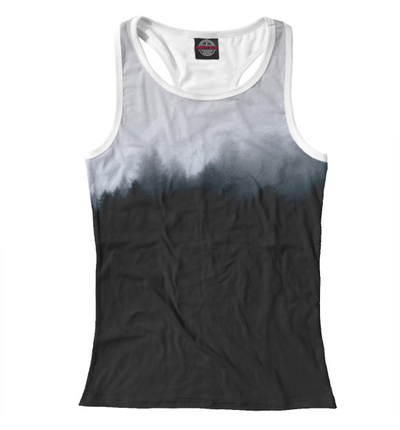 Женская майка-борцовка с изображением Лес цвета Белый