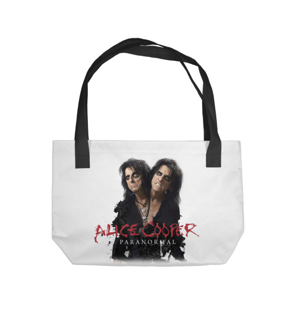 Пляжная сумка с изображением Alice Cooper цвета 
