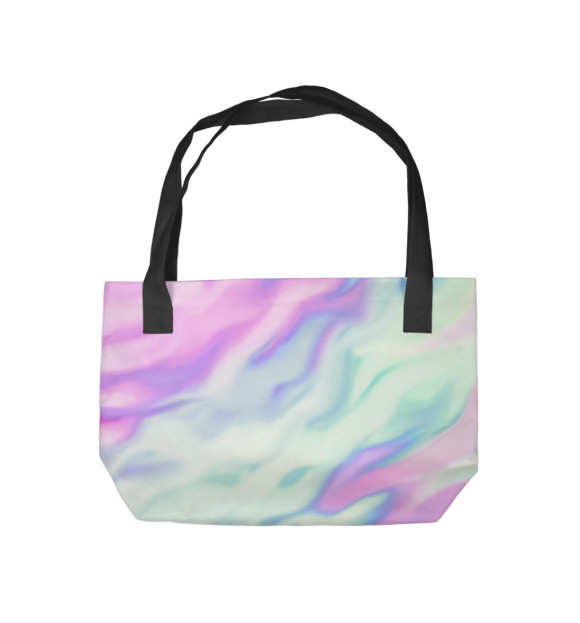 Пляжная сумка с изображением Розовая акварель цвета 