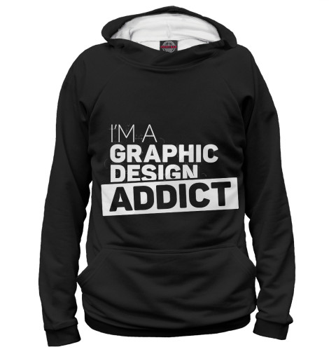 

Худи Print Bar, Белый, Graphic design addict