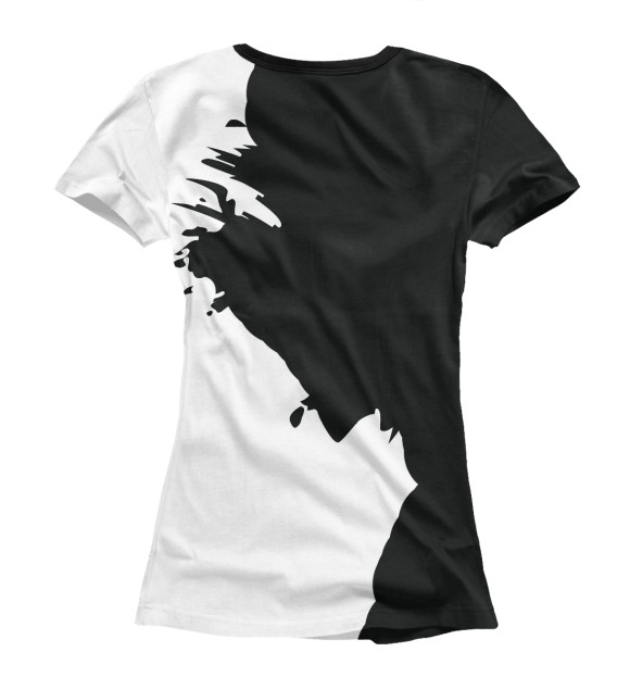 Футболка для девочек с изображением Волк цвета Белый