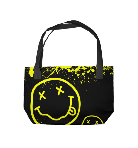 Пляжная сумка с изображением Nirvana цвета 