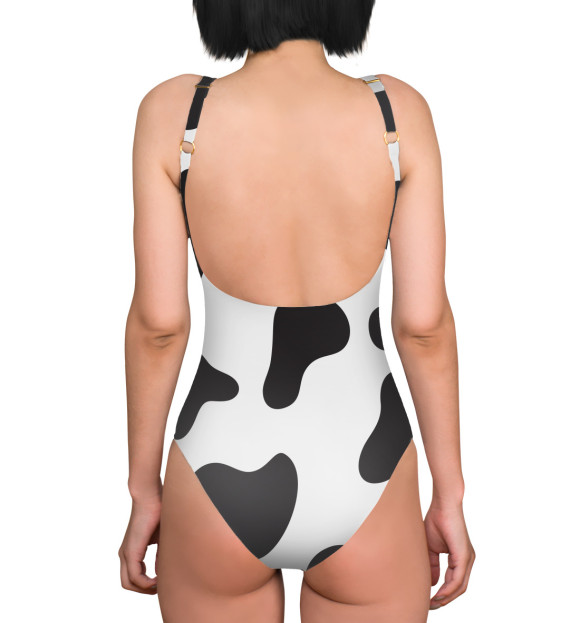 Купальник-боди с изображением Камуфляж коровы цвета 