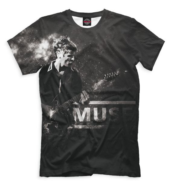 Мужская футболка с изображением Muse цвета Черный