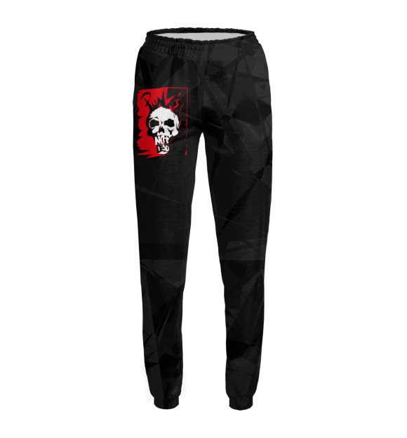 Женские спортивные штаны с изображением Punk's not dead цвета Белый