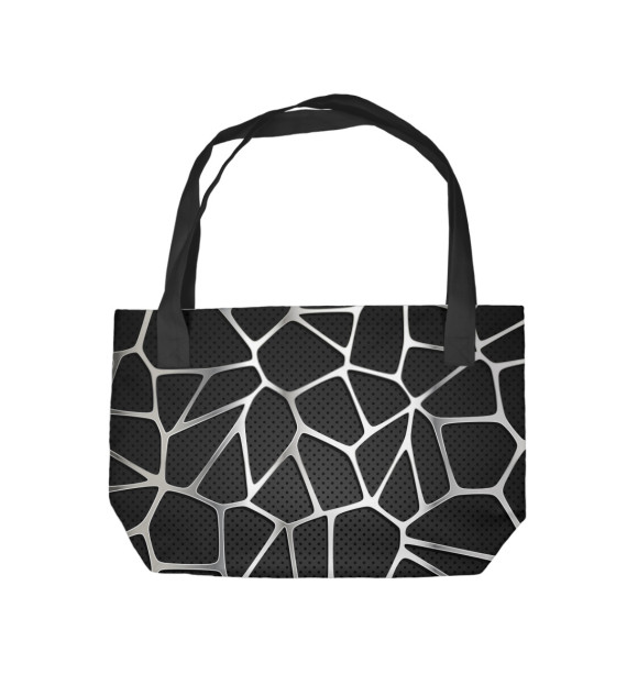 Пляжная сумка с изображением Серебрянные соты цвета 