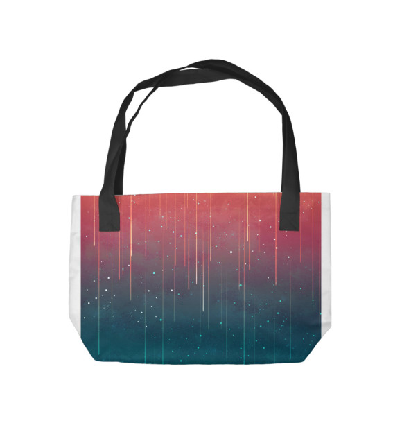 Пляжная сумка с изображением Космический ливень цвета 