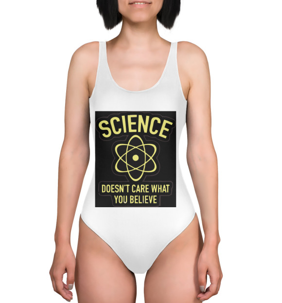 Купальник-боди с изображением Mathematics and physics Science doesnt care цвета 