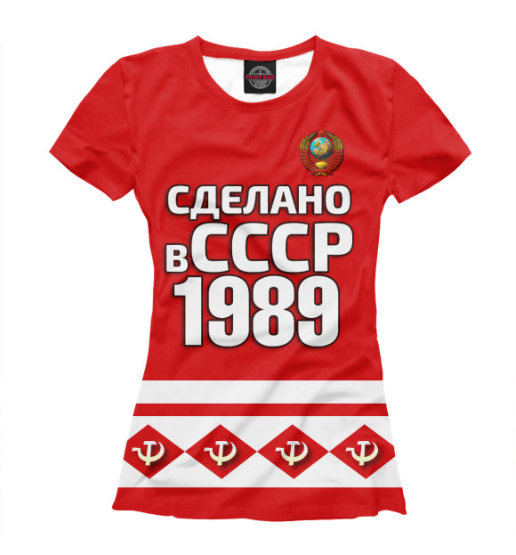 Футболка для девочек с изображением Сделано в 1989 цвета Белый