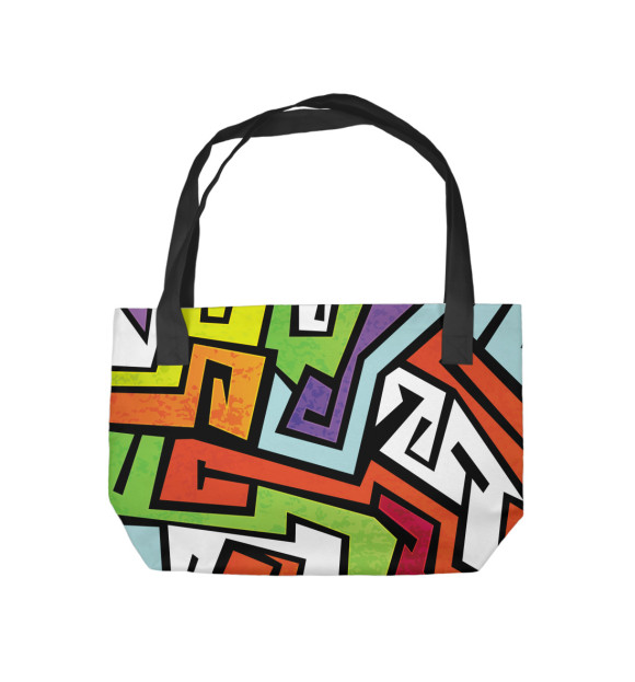Пляжная сумка с изображением Graffiti цвета 