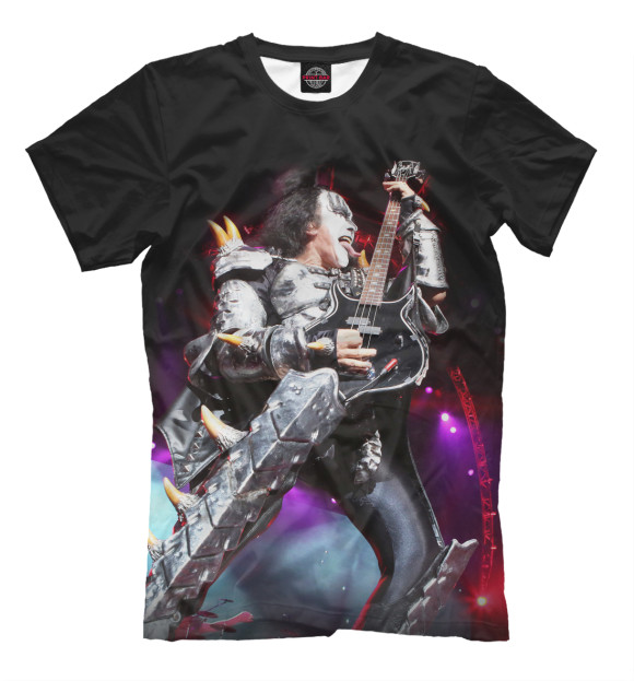 Футболка для мальчиков с изображением KISS цвета Черный