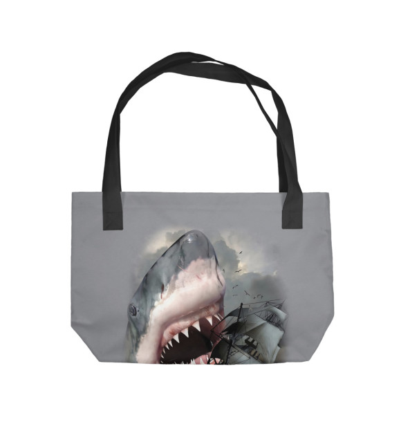 Пляжная сумка с притом Акула цвета  Пляжная сумка с изображением Акула цвета