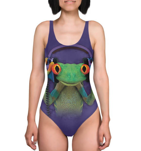 Купальник-боди с изображением Лягушка цвета 