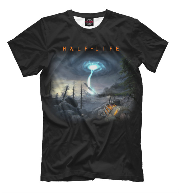 Мужская футболка с изображением Half-Life цвета Черный