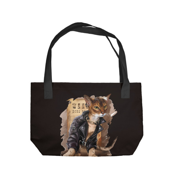 Пляжная сумка с изображением Wanted! цвета 