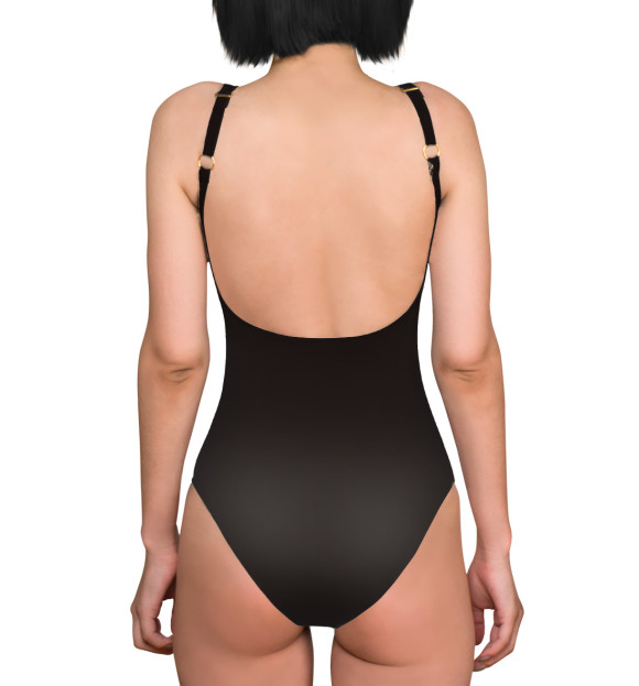 Купальник-боди с изображением Wanted! цвета 