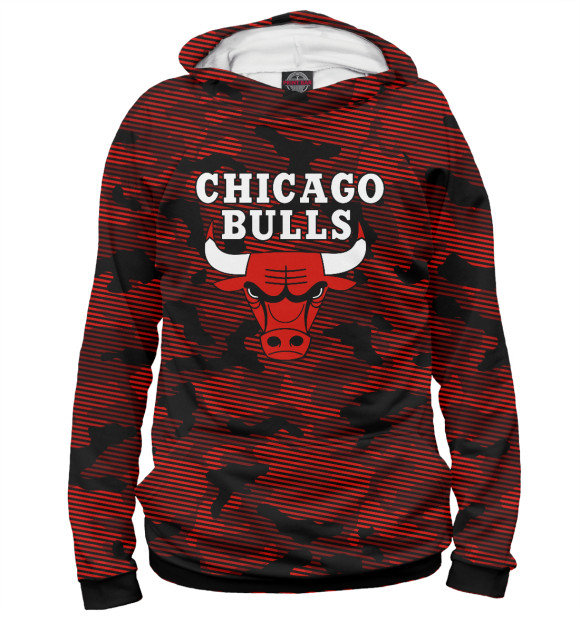 Худи для мальчика с изображением Chicago Bulls цвета Белый