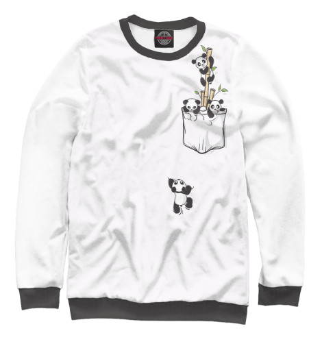 

Свитшоты Print Bar, Белый, Карманные панды