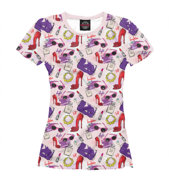 Футболка для девочек с изображением Женский День цвета Белый