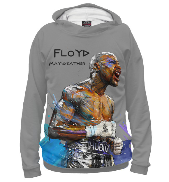 Женское худи с изображением Floyd Mayweather цвета Белый