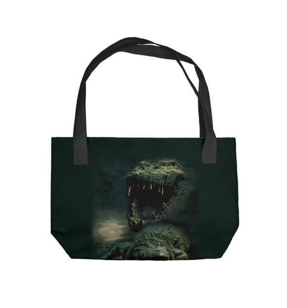 Пляжная сумка с изображением Крокодил цвета 
