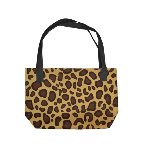 Пляжная сумка с изображением Леопардовая текстура цвета 