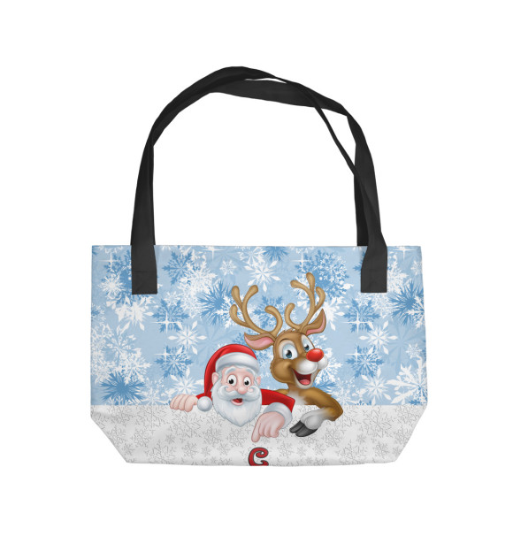 Пляжная сумка с изображением С Новым Годом! цвета 