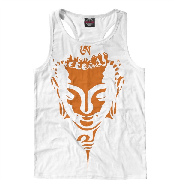 Мужская майка-борцовка с изображением Psystetic B. цвета Белый